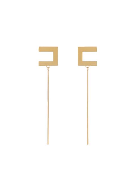 Orecchini ELISABETTA FRANCHI donna OR12M56 Oro barretta pendente chiusura a perno con ago ELISABETTA FRANCHI | Orecchini | OR12M56U95